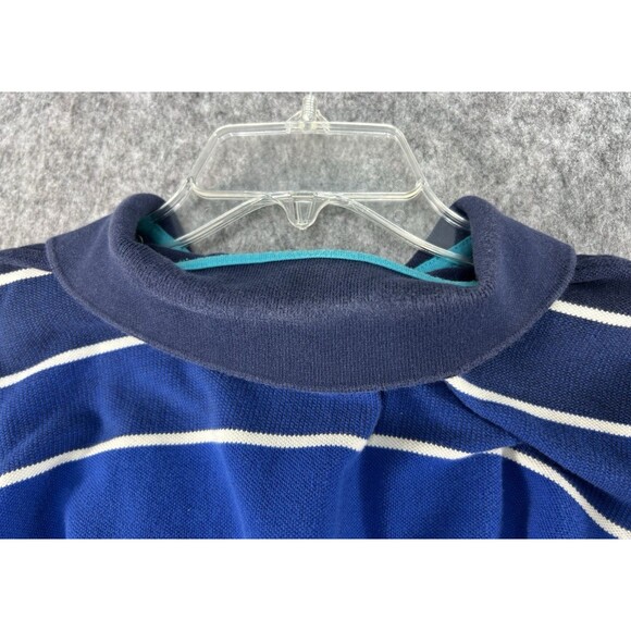 TOMMY HILFIGER Shirt Youth Extra Large Polo Striped Ombre Short Sleeve Cotton - Picture 5 of 8